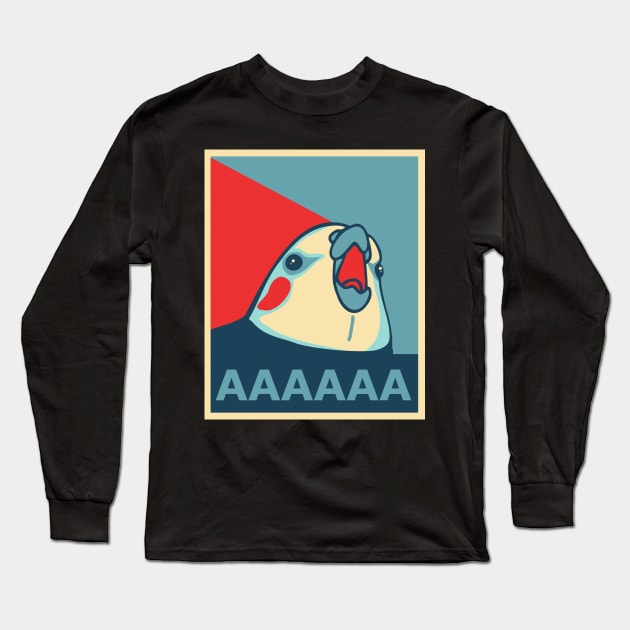 obamized cockatiel Long Sleeve T-Shirt by FandomizedRose